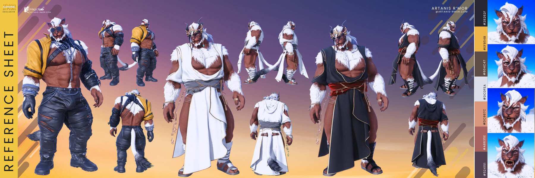 Artanis Reference Sheet - Outfit Roll 1